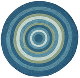 Safavieh Braided 5'-0" x 5'-0" Rug in Aqua / Green
