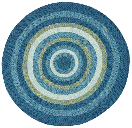 Safavieh Braided 5'-0" x 5'-0" Rug in Aqua / Green