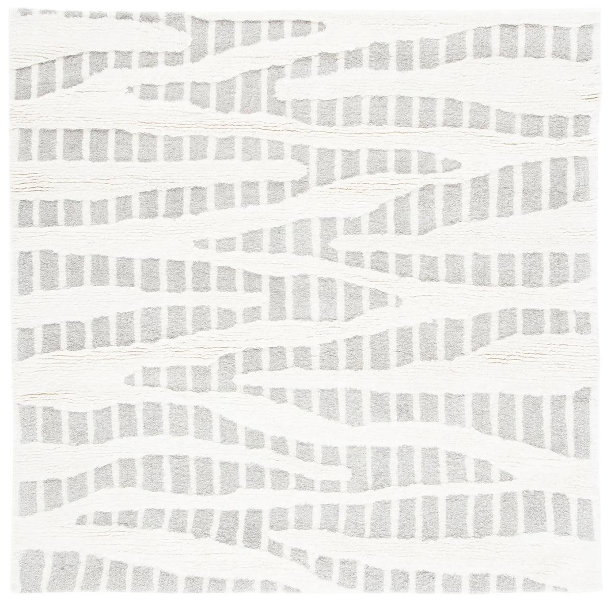 Safavieh Manhattan 6'-0" x 6'-0" Rug in Grey / Ivory