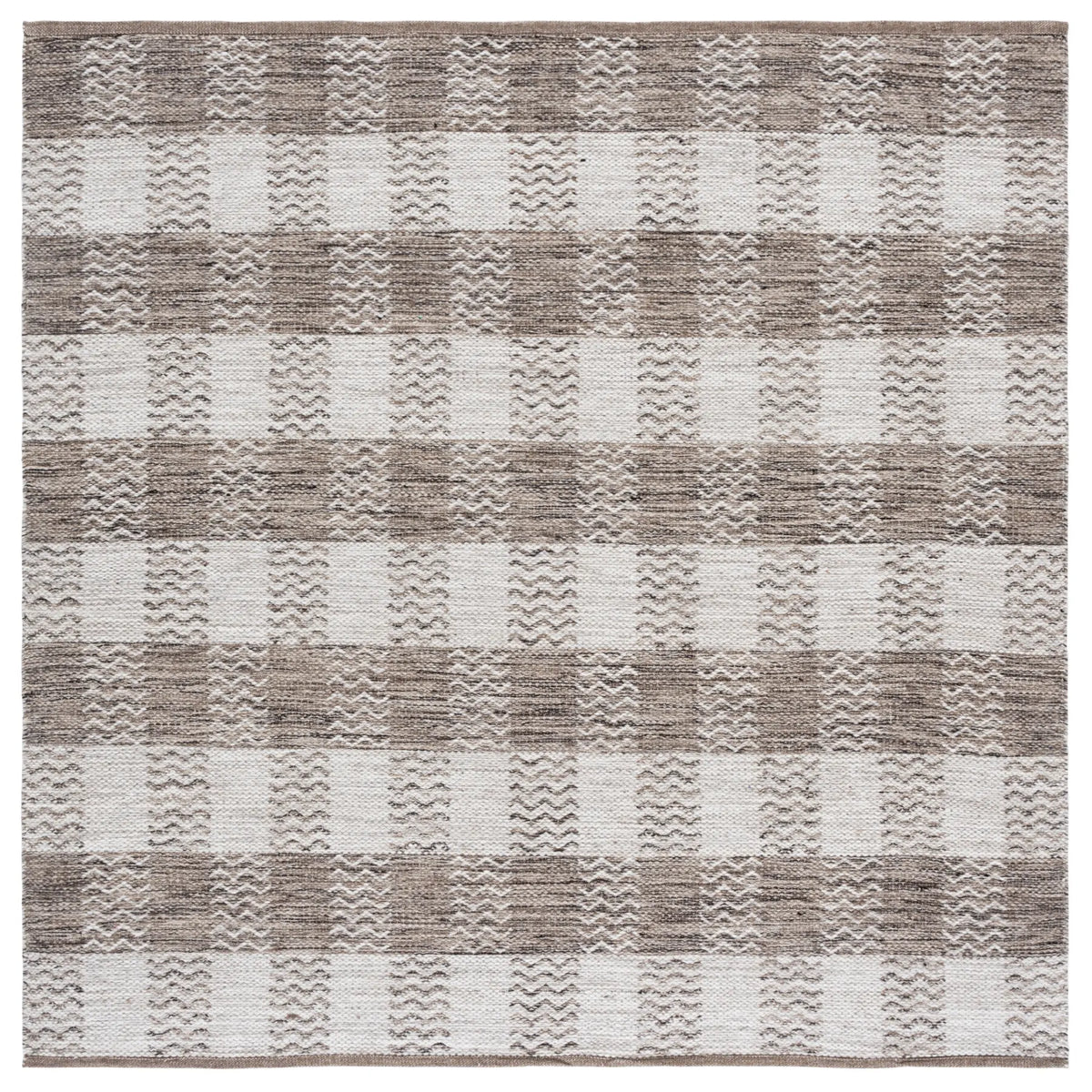 Safavieh Kilim 6'-0" x 6'-0" Rug in Light Grey / Brown