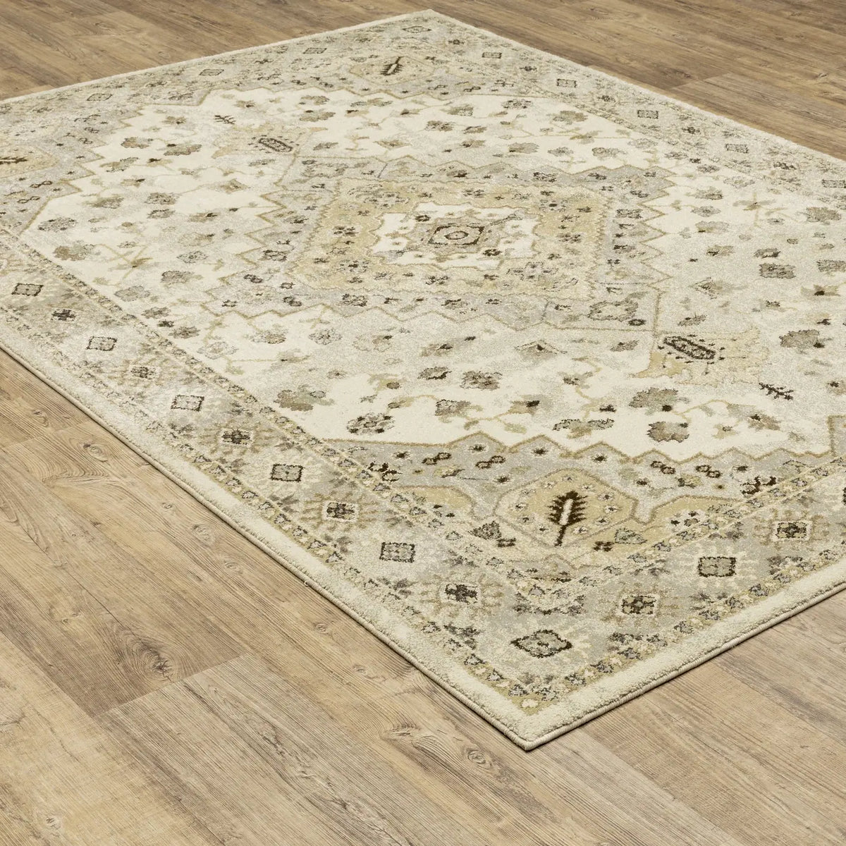 Oriental Weavers Sphinx Florence 4332X Beige/ Grey Rugs - angle detail
