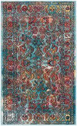 Safavieh Crystal 3'-0" x 5'-0" Rug in Light Blue / Orange