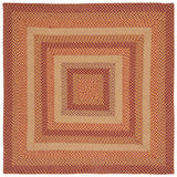 Safavieh Braided 6'-0" x 6'-0" Rug in Yellow / Red