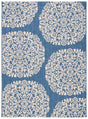 Safavieh Courtyard 4'-5" x 6'-5" Rug in Blue / Ivory