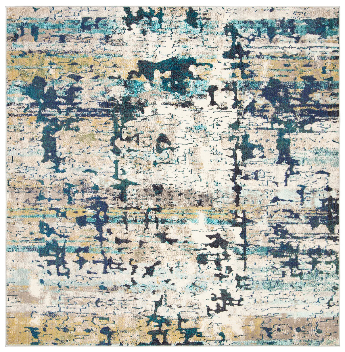 Safavieh Madison 6'-7" x 6'-7" Rug in Cream / Blue