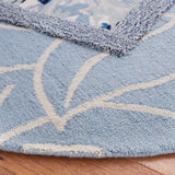 Safavieh Fifth Avenue 5'-0" x 5'-0" Rug in Light Blue / Navy