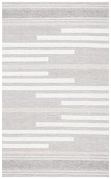 Safavieh Striped Kilim 4'-0" x 6'-0" Rug in Silver / Grey