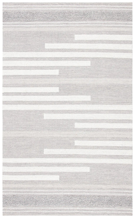 Safavieh Striped Kilim 4'-0" x 6'-0" Rug in Silver / Grey