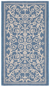Safavieh Courtyard 2'-0" x 3'-7" Rug in Blue / Natural