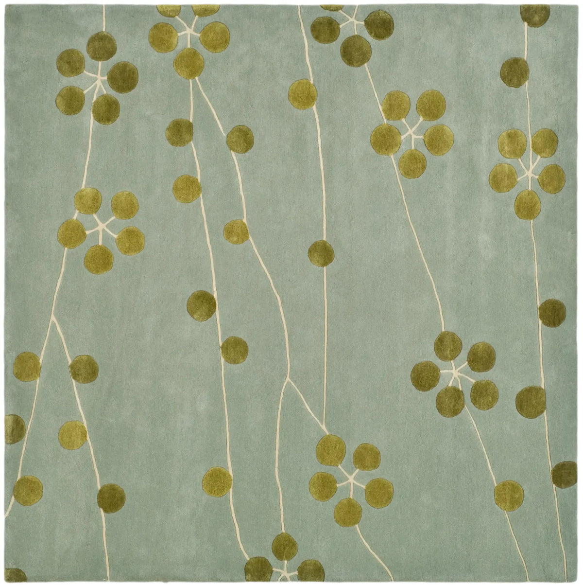 Safavieh Soho 6'-0" x 6'-0" Rug in Light Blue / Gold