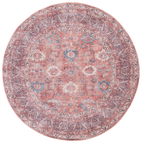 Safavieh Serapi 6'-7" x 6'-7" Rug in Rust / Blue