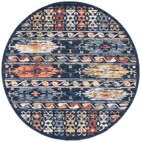 Safavieh Charleston 6'-7" x 6'-7" Rug in Navy / Ivory