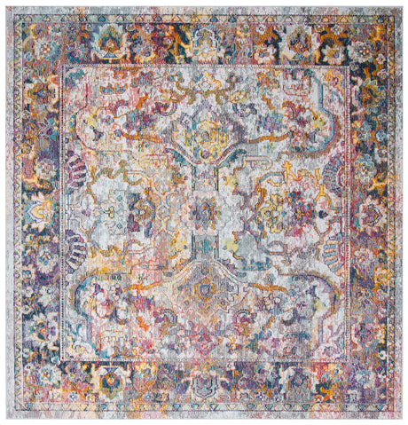 Safavieh Crystal 7'-0" x 7'-0" Rug in Light Blue / Orange