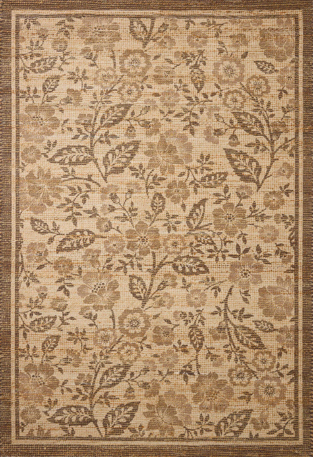 Chris Loves Julia x Loloi Rue RUE-03 Bark / Mocha Rug - main flat
