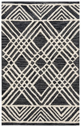 Safavieh Micro-Loop 2'-0" x 3'-0" Rug in Charcoal / Ivory