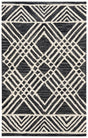 Safavieh Micro-Loop 2'-0" x 3'-0" Rug in Charcoal / Ivory