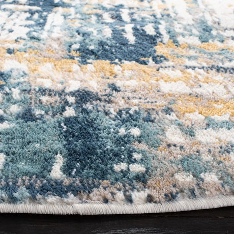 Safavieh Skyler 6'-7" x 6'-7" Rug in Navy / Gold
