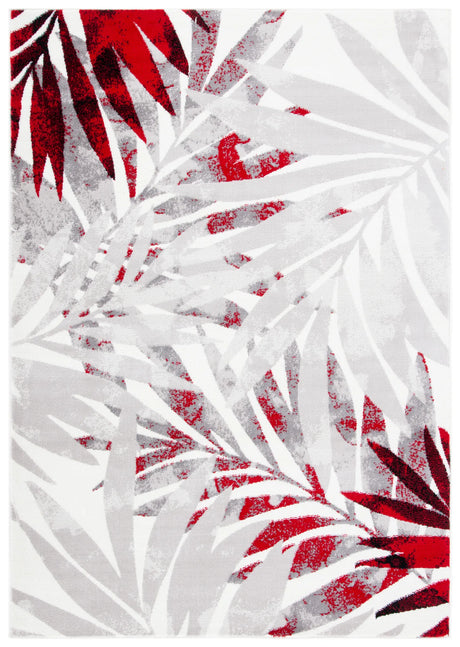 Safavieh Skyler 4'-0" x 6'-0" Rug in Grey / Red