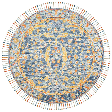Safavieh Aspen 7'-0" x 7'-0" Rug in Blue / Rust