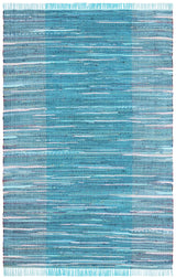 Safavieh Rag Rug 4'-0" x 6'-0" Rug in Light Blue / Grey