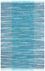 Safavieh Rag Rug 4'-0" x 6'-0" Rug in Light Blue / Grey