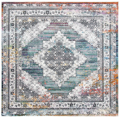 Safavieh Aria 6'-5" x 6'-5" Rug in Ivory / Blue