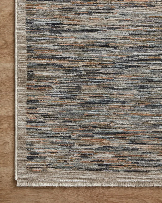Loloi Soho Soh-03 Multi/Sand Rug - corner on wood