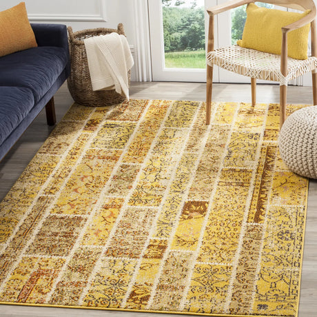 Safavieh Monaco 4'-0" x 5'-7" Rug in Yellow / Multi
