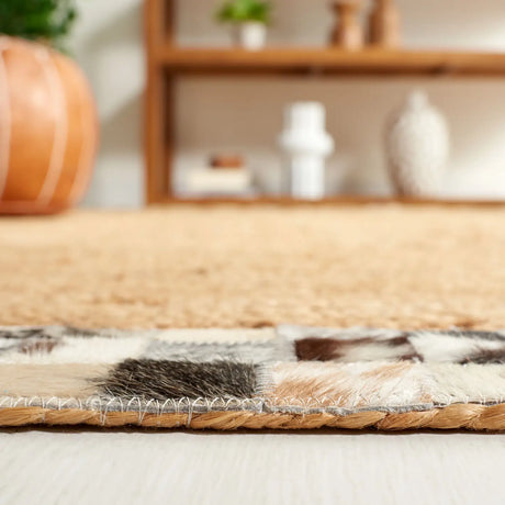 Safavieh Natural Fiber 5'-0" x 8'-0" Rug in Natural / Grey