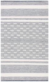 Safavieh Striped Kilim 4'-0" x 6'-0" Rug in Navy / Ivory