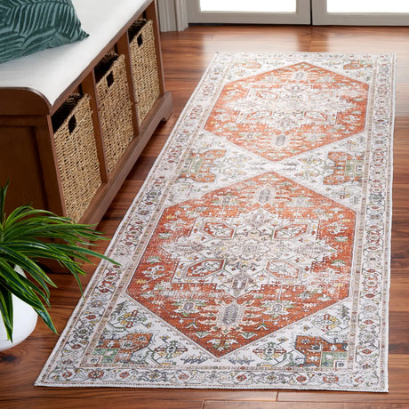 Safavieh Arizona 2'-6" x 8'-0" Rug in Ivory / Rust
