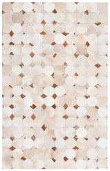 Safavieh Studio Leather 4'-0" x 6'-0" Rug in Ivory / Brown