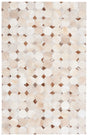 Safavieh Studio Leather 4'-0" x 6'-0" Rug in Ivory / Brown