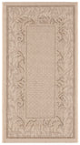 Safavieh Courtyard 2'-0" x 3'-7" Rug in Natural / Brown