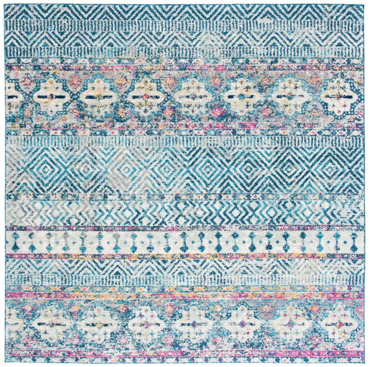 Safavieh Madison 700 6'-7" x 6'-7" Rug in Denim Blue / Purple