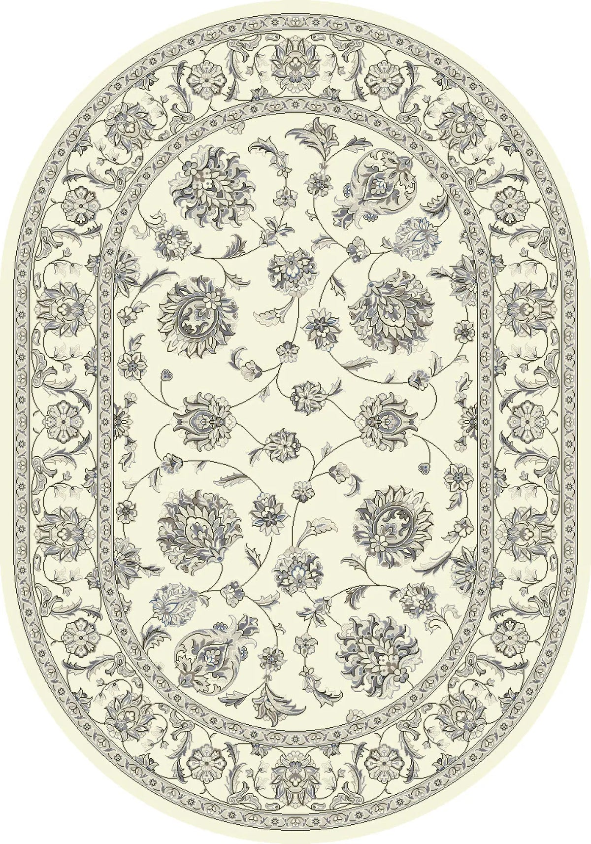 Dynamic Rugs Ancient Garden 57365 Cream Rugs - Oval