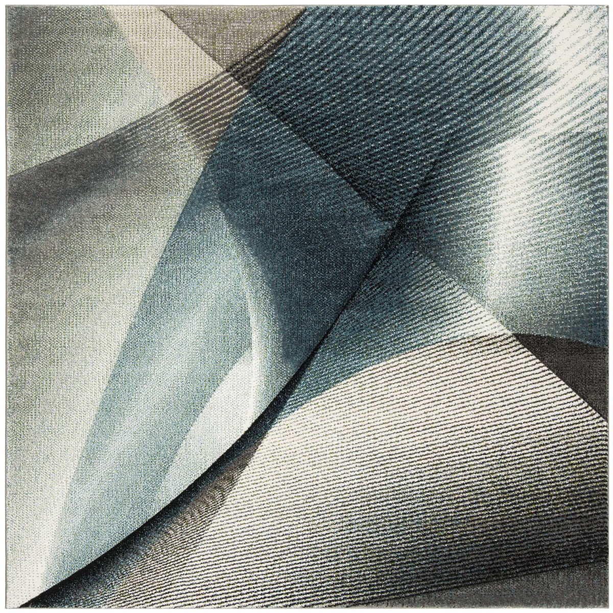 Safavieh Hollywood 6'-7" x 6'-7" Rug in Grey / Teal