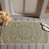 Safavieh Courtyard 2'-0" x 3'-7" Rug in Beige / Dark Green