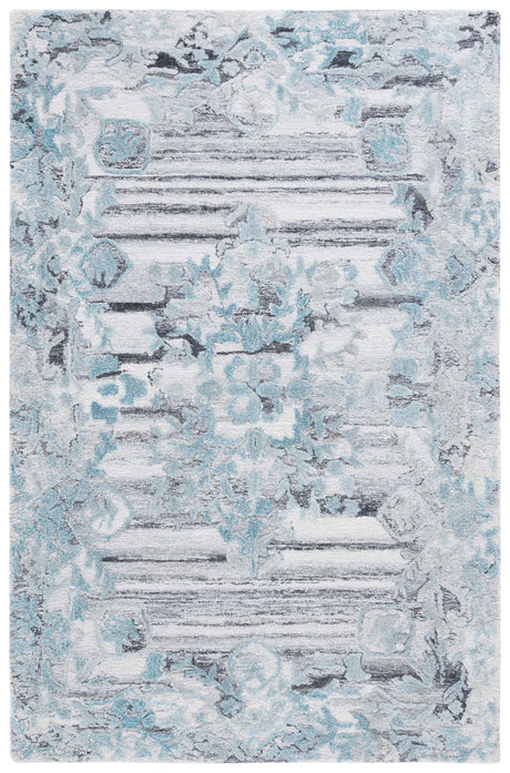 Safavieh Marquee 4'-0" x 6'-0" Rug in Grey / Teal