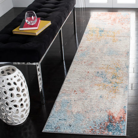 Safavieh Tulum 2'-0" x 11'-0" Rug in Ivory / Pink