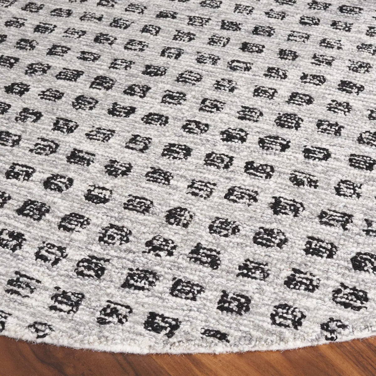 Safavieh Ebony 6'-0" x 6'-0" Rug in Silver / Black