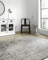 Loloi Teagan Tea-04 Sky/Natural Rugs - room scene 1