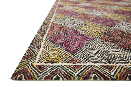 Loloi Spectrum Spe-03 Charcoal/Multi Rugs - rug corner