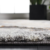 Safavieh Cyrus Shag 4'-5" x 6'-5" Rug in Dark Grey / Orange