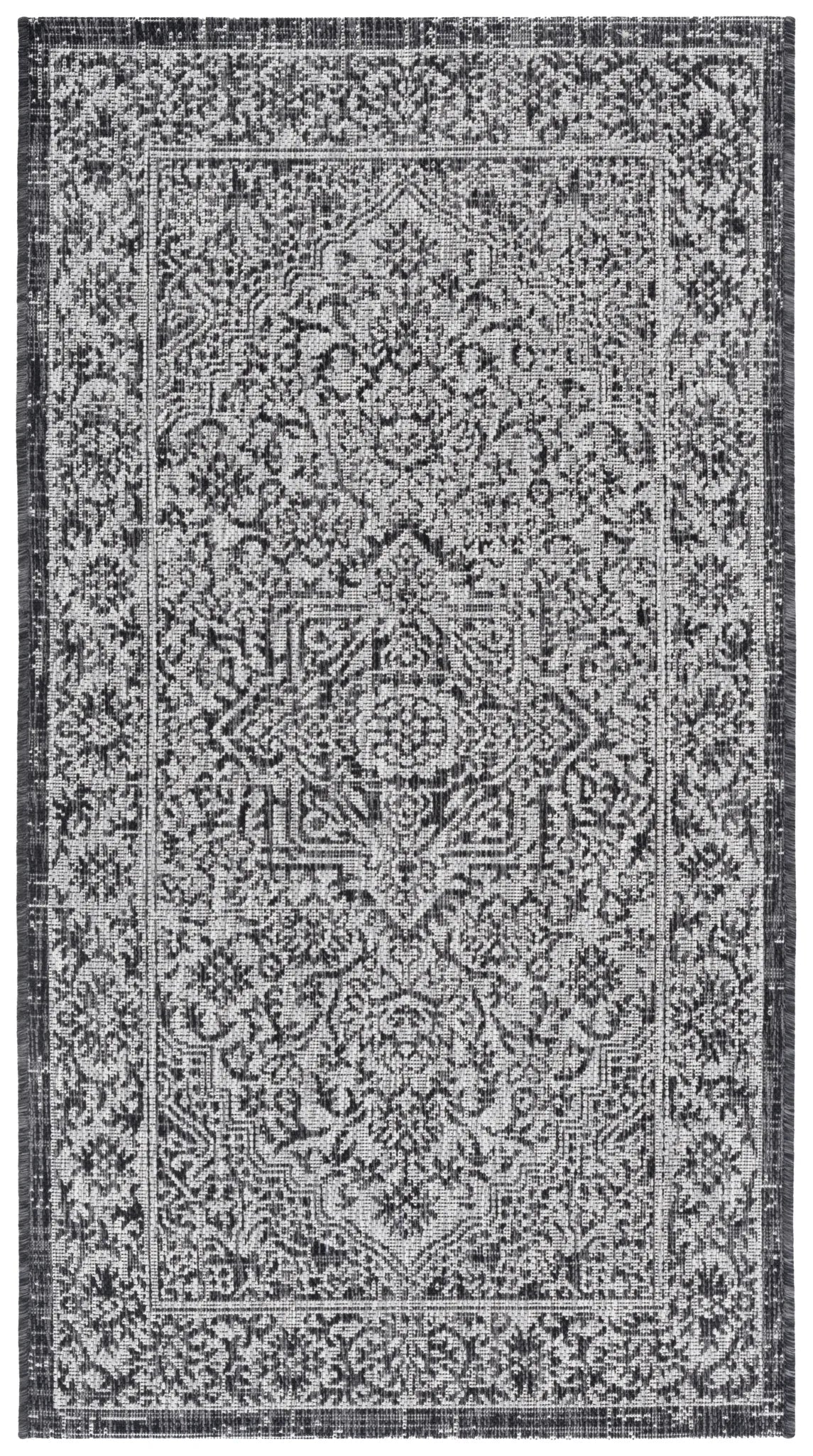 Safavieh Courtyard 2'-7" x 5'-0" Rug in Slate / Grey