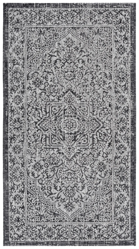 Safavieh Courtyard 2'-7" x 5'-0" Rug in Slate / Grey