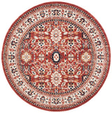 Safavieh Charleston 6'-7" x 6'-7" Rug in Red / Ivory