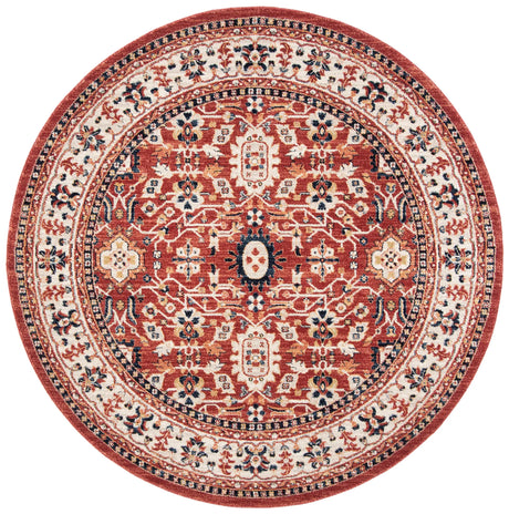 Safavieh Charleston 6'-7" x 6'-7" Rug in Red / Ivory