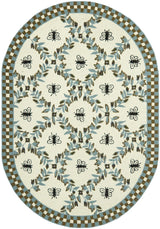 Safavieh Chelsea 4'-6" x 6'-6" Rug in Ivory / Light Blue
