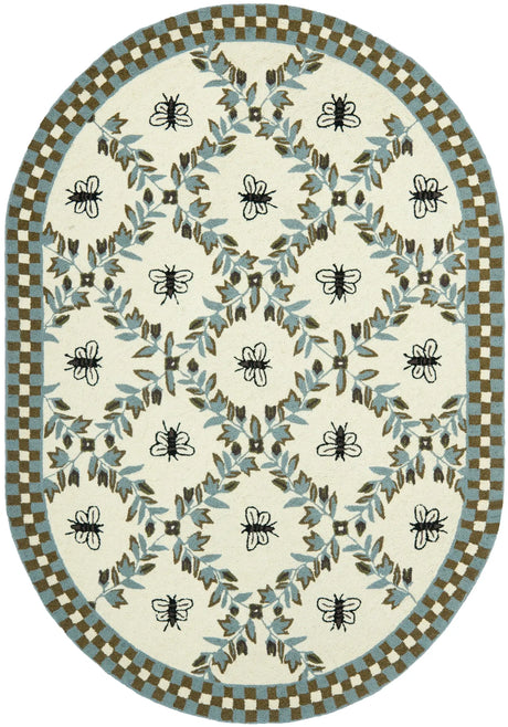 Safavieh Chelsea 4'-6" x 6'-6" Rug in Ivory / Light Blue